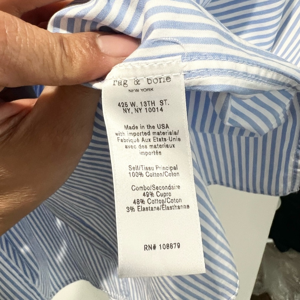 NWOT Rag and Bone Collingwood Striped Blouse - Picture 7 of 7